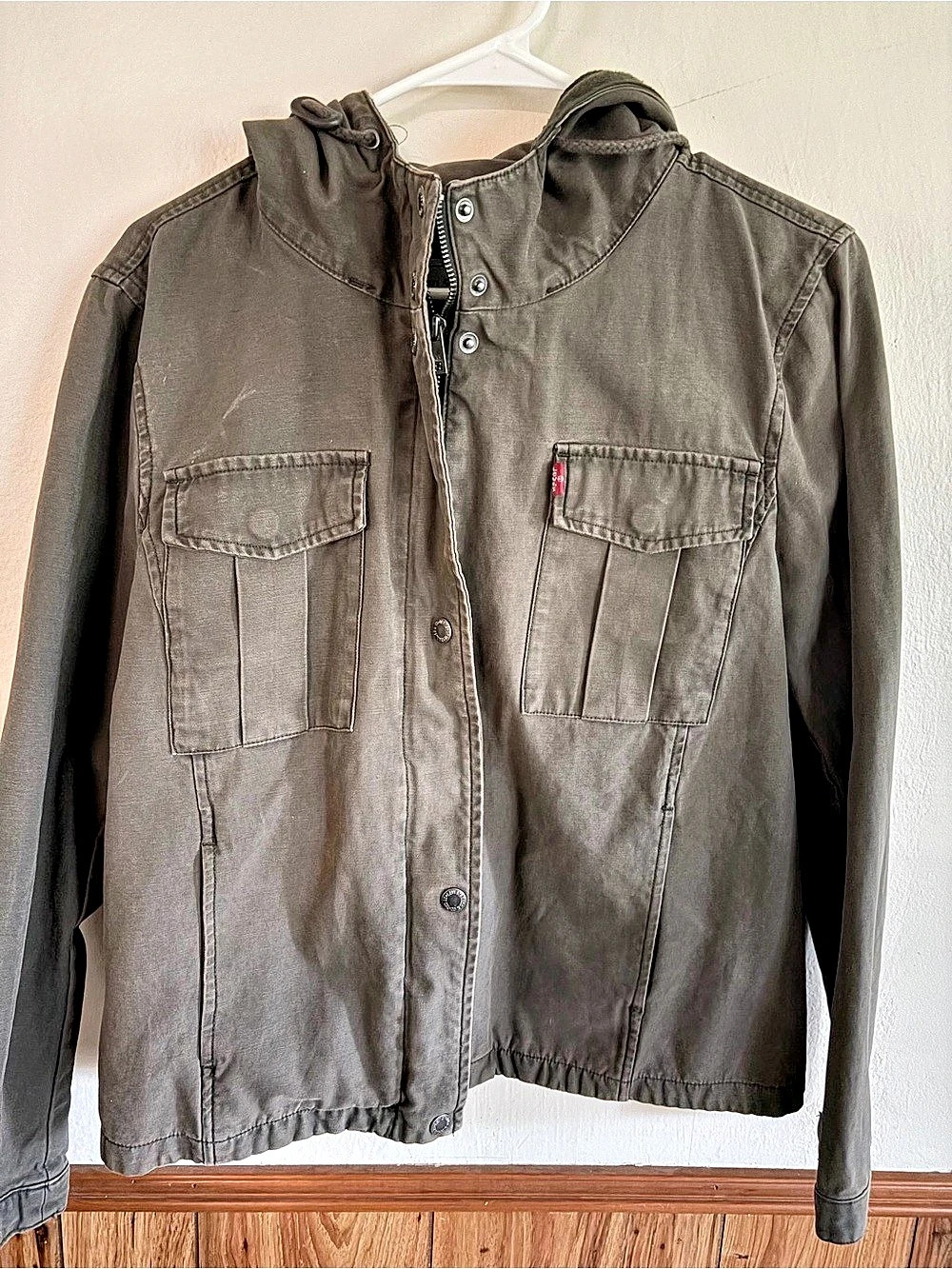 Levi's Hooded Utility Jacket womens greenField Jacket